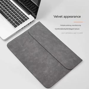 TEMU 새로운 노트북 라이너 가방 수평 모조 인조 가죽 양털 태블릿 보호 커버 Macbook Pro13.3 For Ipad/Samsung 컴퓨터 운반 가방 방수 더러운 짙은 회색|아이패드파우치