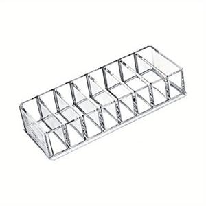 TEMU 1개 8구 클리어 메이크업 컴팩트 정리함: 아이섀도우, 립스틱, 브론저 등을 보관하기에 완벽한 화장대|립스틱