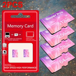 TEMU 2-Pack Micro SD 메모리 카드, TF 카드 어댑터 포함, 스마트폰, 태블릿, 카메라, PC, 게임 콘솔, 자동차 레코더, 오디오 - 안전한 파일 저장소(512MB & 256MB)