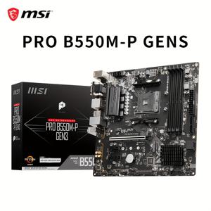 TEMU MSI PRO B550M-P GEN3 마더보드는 AMD B550 칩셋과 Socket AM4를 탑재하여 5600X, 5800X3D, 5600G, 5700X CPU를 지원합니다.