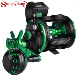 TEMU 1pc Sougayilang Heavy-Duty Saltwater Trolling Reel - 강력한 풀 메탈 구조, 6+1BB, 고출력 5.1:1 기어비, 최대 25kg 드래그, 양손잡이 - 심해 낚시에 완벽