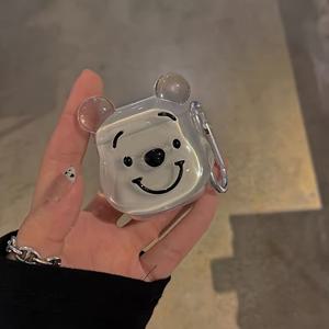 TEMU 크리스탈 베어 투명 실리콘 케이스 AirPods 1/2용 - 무선 이어폰용 소프트 보호 커버