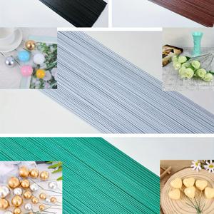 TEMU 200pcs 꽃 꽃 줄기 와이어 직경 0.9mm 길이 20cm, 접착제 코팅 철 와이어 DIY 꽃 막대 철 와이어 꽃 패턴 철 와이어 접착제 코팅 재료 시뮬레이션 꽃 액세서리 및 수공예품