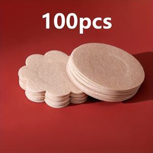 TEMU 100pcs 일회용 유두 커버, 투명 자체 접착성 반대로 유두 패스티, 여성 란제리 및 속옷 액세서리