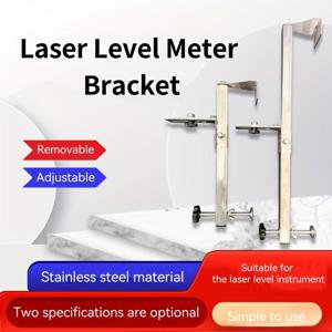 TEMU 스테인레스 스틸 레벨 지지대 1개, 벽걸이 지지대 이동 가능한 벽 프레임 조절 가능한 리프팅 지지대 레벨 홀더 레이저 레벨 기기 상부 벽 지지 프레임 스테인레스 스틸 두꺼운 지지대 일반 유형