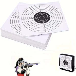 TEMU 25/50/100pcs - Air Shot Paper Targets - 5.5*5.5inch - Gamo Cone Traps 및 금속 상자에 적합 BB 포수 대상 홀더 펠렛 트랩