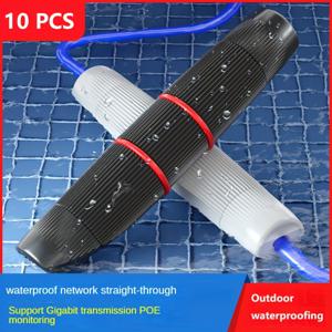 TEMU 10개 세트 방수 RJ45 기가비트 이더넷 커플러, 야외 방진 네트워크 케이블 익스텐더 커넥터, 8핀 PCIe, POE 지원, 충전되지 않음, 배터리 없음