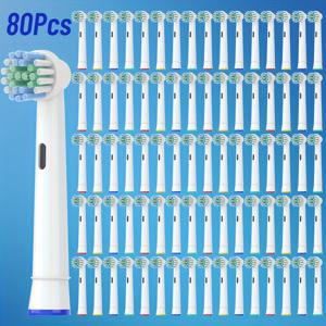TEMU 오랄비 전동칫솔 헤드 교체용 80개 세트, D12 D16 D100 P4000 3757 Pro1000/3000/5000/8000/8500/8900에 적합한 칫솔 헤드