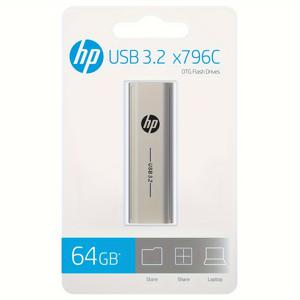 TEMU HP 고속 USB 3.2 플래시 드라이브 - 금속, 듀얼 타입 A & C, 음악 및 파일용 휴대용 스토리지, Windows 및 MacOS 호환, 64GB/128GB/256GB 용량으로 제공