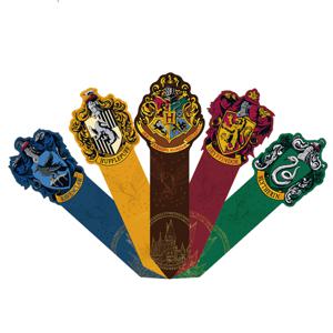 TEMU 5pcs 해리 포터 공식 Gryffindor Ravenclaw Hufflepuff Slytherin 하우스 북마크 편지지 선물 급우 교사 친구를위한 학교 용품