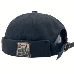 TEMU 1pc 남성용 무모한 Skullcap 선원 모자, 압연 커프 복고풍 비니 모자, 복고풍 도커 모자, 통기성 비니 모자, 복고풍 조절 식 남성용 힙합 모자