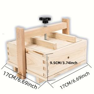 TEMU 프리미엄 두부 메이커 키트 - 쉬운 조립 Diy 두부 및 치즈 만들기용 목재 프레스 몰드, 압력 나사 포함