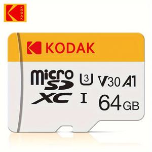 TEMU KODAK 고속 UHS-I U3 V30 A1 마이크로SDXC 메모리 카드 - 10등급, 4K 울트라 HD, 100MB/초 - 32GB, 64GB, 128GB, 256GB 멀티팩 옵션