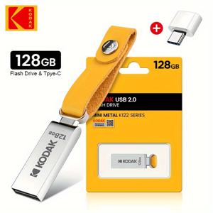 TEMU 코닥 K122 슈퍼스피드 USB-C 플래시 드라이브 - 32Gb/64Gb/128Gb, 어댑터 및 카드 리더기 포함 고속 데이터 전송, 컴퓨터용 초휴대형 저장 장치|USB|USB