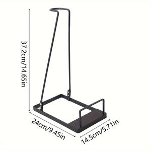 TEMU 공간 절약형 수직 진공 청소기 스탠드 - 드릴 없는 설치, 모프 & 빗자루용 다용도 수납 선반, 욕실 및 주방 정리용으로 이상적