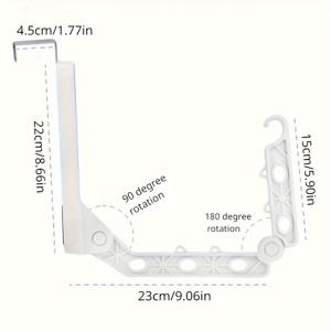 TEMU 폴더블 플라스틱 옷걸이, 90도 및 180도 회전 가능, 여행 및 가정용으로 적합 - Cuteey 브랜드