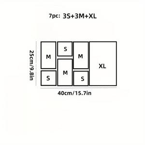 TEMU 화장품용 아크릴 서랍 정리 세트 - 7/8개, 다양한 사이즈, 화장대 & 화장대 보관 솔루션