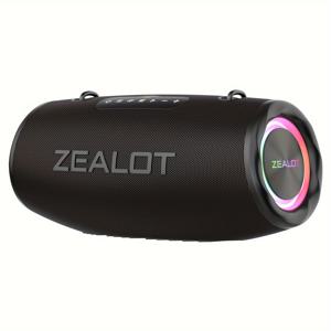 TEMU Zealot S87 80W 휴대용 무선 스피커, 서브우퍼 포함 - HiFi 사운드, RGB 조명, IPX5 방수, TWS 페어링, 고속 충전, 16000mAh 파워 뱅크, 24시간 재생, 부드러운 베이스 - 집, 차, 야외 및 파티용 이상적