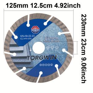TEMU TORGWIN 다이아몬드 절단 블레이드, 세라믹, 화강암 및 콘크리트용 - 자외선 저항, 중앙 구멍이 있는 다목적 절단 디스크, 5/7/9인치 옵션