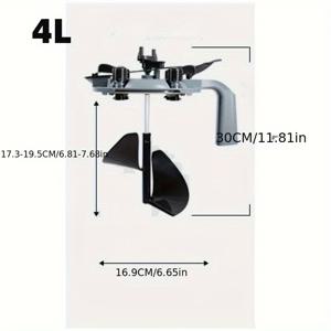 TEMU 씰링 엣지가 있는 1L/4L 페인트 믹서 혼합 뚜껑, 자동차 스프레이 페인트 색상 혼합 도구, 혼합 블레이드 및 회전 핸들이 있는 자동차 페인트 부착 장치