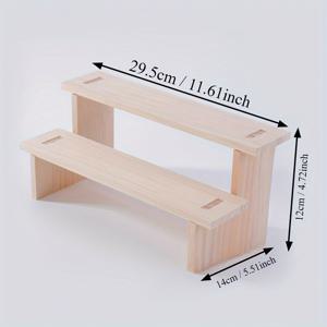 TEMU 다층 목재 보석 진열대, 클래식한 스타일의 선글라스 인형 쇼케이스, 11.6인치 인공 목재 전시대를 위한 라이브 및 시장 장식품 프레젠테이션을 위한 전시대