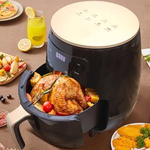 TEMU 4.5L 대용량 에어프라이어, 1400W 전력, 220V-240V 전기 프라이어, 가정용 오븐, 다기능 주방 기기, 배터리 포함되지 않음, 플러그 유형: 유럽 표준|에어프라이어