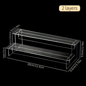 TEMU 주얼리 및 메이크업을 위한 아크릴 디스플레이 스탠드, 다층 계단 디자인, 화장품, 향수, 매니큐어를 위한 계단식 정리 선반, 투명 아크릴, 이벤트용 컵케이크 및 디저트 랙, 쉬운 보관 및 조립, 보호 버블 백 포함, 전원 필요 없음, 실내 사용에 적합|향수