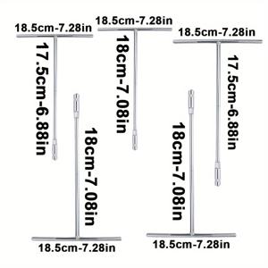 TEMU 4-피스 T-핸들 소켓 렌치 세트 - 고토크 스틸 T-바 육각 렌치, 미끄럼 방지 그립 - 8mm, 10mm, 12mm, 14mm 메트릭 크기 - 내구성 있고 녹슬지 않는 도구, 쉬운 타이어 제거 및 자동차 수리용