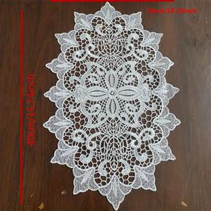 TEMU Elegant floral patterned table mat made of polyester fabric, suitable for dining and tea tables, providing non-slip and heat-resistant features.