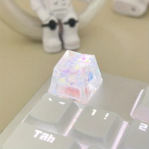 TEMU 1Pcs 신제품 뜨거운 판매 Diy 성격 크리 에이 티브 다채로운 반투명 Keycap 교차 축 기계식 키보드 Keycap|키캡|키캡