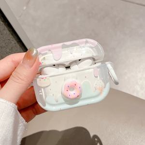 TEMU Airpods 1/2/pro용 귀여운 높은 투명도 소프트 쉘 낙하 방지 이어폰 보호 케이스