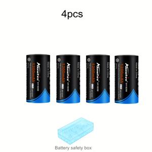 TEMU 알론파이어 18350 1200mAh 충전식 리튬 배터리 - 1/2/4/8개, 3.7V 고용량, 손전등, 헤드램프, 휴대용 팬 등에 적합