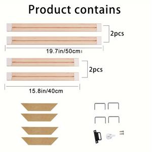 TEMU 1 세트 DIY 목재 캔버스 들것 프레임 바 키트 갤러리 랩 유화 장착 들것 스트립 유화 벽 예술 장식
