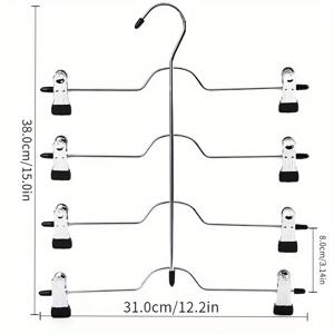TEMU 다층 스커트 건조용 옷걸이 클립이 달린 옷걸이, 바람막이 옷걸이, 바지, 브래지어, 스카프, 속옷을 위한 옷 수납 선반, 옷장, 옷장, 침실, 발코니, 기숙사