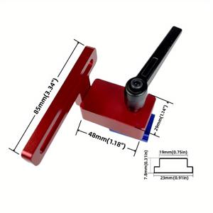 TEMU 테이블 소 증기 트랙 미터 트랙 스톱, 목공 샤용 슬롯 미터 지그 T 나사 고정 장치와 함께 사용할 수 있는 1개의 알루미늄 합금 T-트랙 30 타입, 600mm 레드 샤용 츄트 레일 DIY 도구