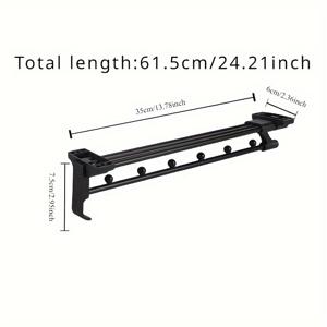 TEMU 공간 절약형 조절 가능한 금속 바지 걸이 - 상단 장착형, 옷장 정리용 푸시-풀 행거, 정장, 재킷 및 바지 보관, 건조대에 이상적