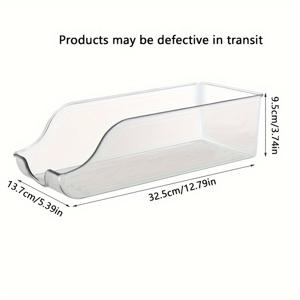 TEMU 1개 냉장고용 투명 플라스틱 캔 정리함 - 쌓을 수 있는 음료 탄산음료 캔 디스펜서, 통조림 음료, 과일, 간식을 위한 다용도 냉장고 보관함 - 대용량 가시 주방 정리함
