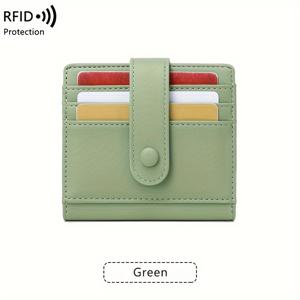 TEMU RFID 도난 방지 여성용 지갑, 멀티 카드 신용 카드 가방, 소형 경량 다기능 짧은 지갑|카드지갑|지갑