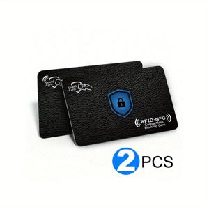 TEMU RFID/NFC 차단 카드 세트 남성 및 여성용 - 2개/4개 매트 마감 신용 카드 보호기, 신원 도난 방지, 지갑용 보안 키 태그, 초박형 디자인