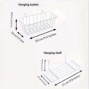 TEMU 2개 세트의 벽걸이 바구니와 벽걸이 선반, 와이어 벽 그리드 패널용 액세서리, 방 수납용 그리드 벽 바구니, 사진 벽 디스플레이, 가정용 거실 사무실 장식