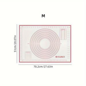 TEMU 다용도 미끄럼 방지 베이킹 매트, 측정치 포함 - 반죽 롤링, 페이스트리 및 파이 만들기에 완벽 - 쉬운 청소, 다양한 사이즈 제공 - 휴일용 이상적인 주방 가제트
