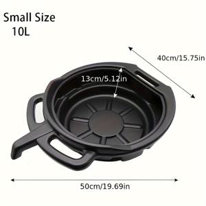 TEMU 자동차 배수팬 폐기물 엔진 오일 수거 탱크 및 핸들 변속기 방류팬 자동차 수리 연료 유체 교환 차고 도구