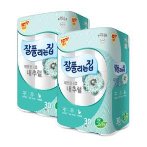 잘풀리는집 깨끗한3겹 내추럴 25M 30롤 X 2팩(60롤)