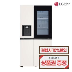 [렌탈] LG 얼음정수기냉장고 렌탈 오브제 얼음정수기냉장고 (양문형,노크온) J814MEE7-F