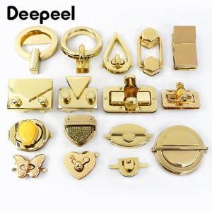 Deepeel 금 금속 가방 잠금 걸쇠, 회전 트위스트 스냅 클립 버클, DIY 핸드백 지갑 하드웨어 수리 액세서리