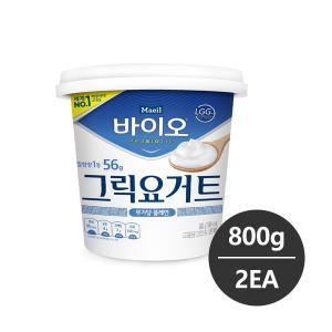 매일유업 바이오 그릭요거트 무가당 플레인 800g 2개 (냉장배송) 무배