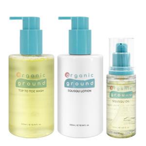 오가닉그라운드 3종 세트 / 워시300ml + 로션300ml + 오일50ml