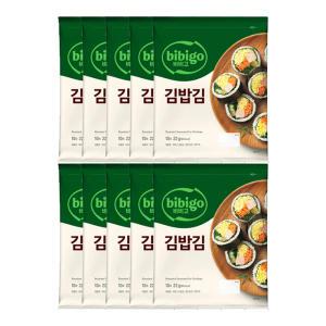 CJ 비비고 김밥 김 22g X 10봉 도시락 소풍 김밥용