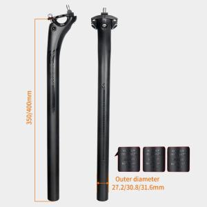 TOSEEK MTB 로드 바이크용 카본 시트포스트 27.2 MTB 카본 카누 부품 무광 블랙 31.6mm 길이 400mm