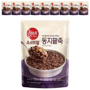 CJ 햇반 소프트밀 동지팥죽, 420g, 10개